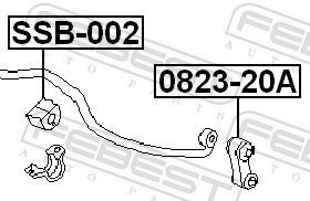 Febest SSB002 Втулка переднього стабілізатора
