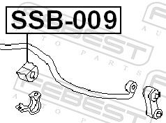 Febest SSB009 Опора, стабілізатор