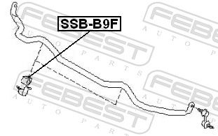 Febest SSBB9F Опора, стабілізатор