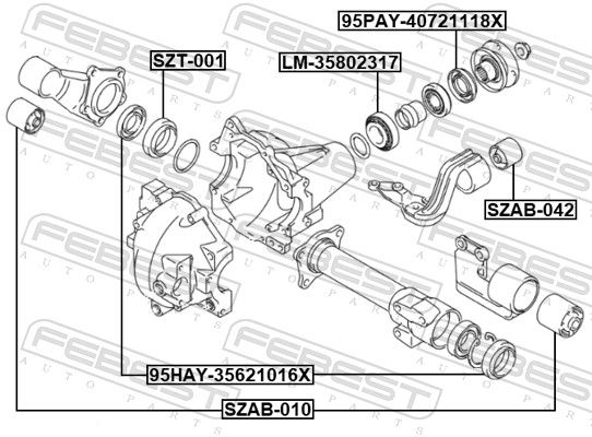 Febest SZAB010 Подушка переднього диференціала