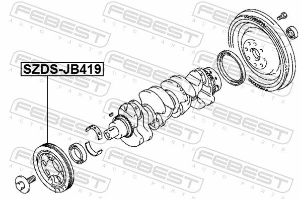 Febest SZDSJB419 Шків колінчастого валу
