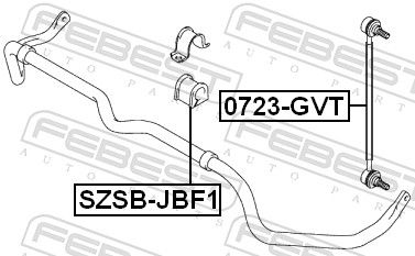 Febest SZSBJBF1 Опора, стабілізатор