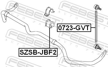 Febest SZSBJBF2 Опора, стабілізатор