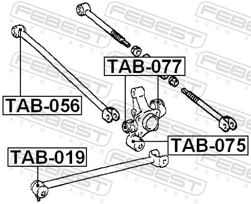 Febest TAB019 Опора, важіль підвіски