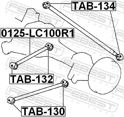 Febest TAB134 Опора, важіль підвіски