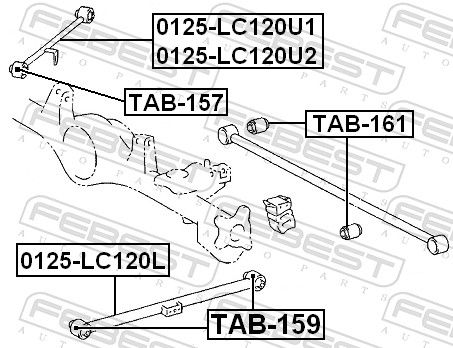 Febest TAB161 Опора, важіль підвіски