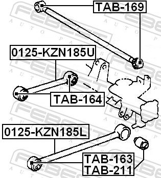 Febest TAB169 Сайлентблок заднього поперечного важеля