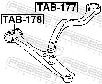 Febest TAB178 Сайлентблок переднього нижнього важеля