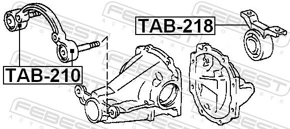 Febest TAB210 сайлентблок подушки диференціала