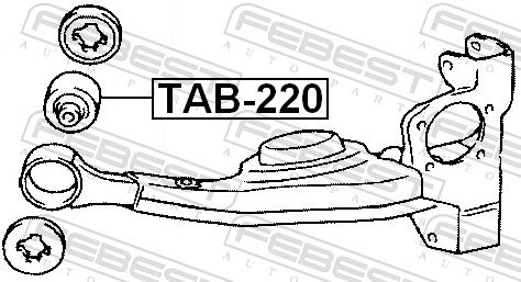 Febest TAB220 Опора, рульовий механізм