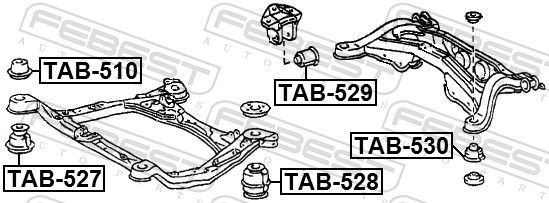Febest TAB529 Сайлентблок підрамника