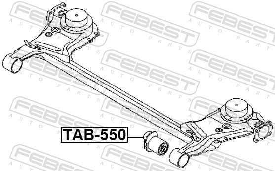 Febest TAB550 Сайлентблок задньої балки