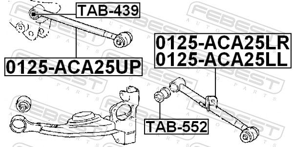 Febest TAB552 сайлентблок задньої поперечної тяги