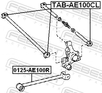 Febest TABAE100CL Опора, важіль підвіски