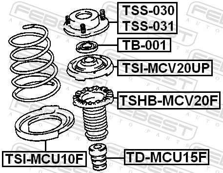 Febest TDMCU15F Відбійник переднього амортизатора