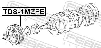 Febest TDS1MZFE Шків колінвалу 1MZ-FE