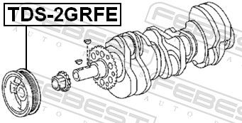 Febest TDS2GRFE Шків колінвала 2GR-FE
