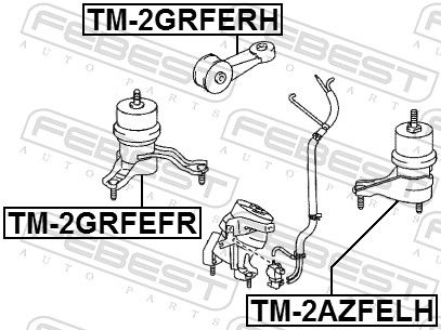Febest TM2GRFERH подушка двигуна права