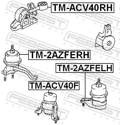 Febest TMACV40RH Опора, двигун