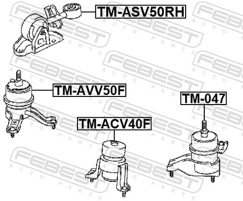 Febest TMASV50RH Подушка двигуна права