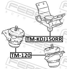 Febest TMKDJ150RR подушка двигуна задня