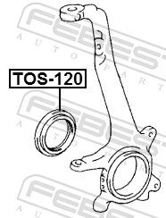Febest TOS120 Сальник передньої півосі