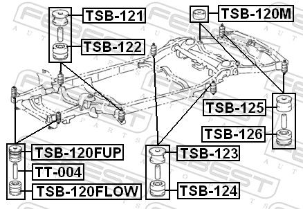 Febest TSB120FUP Подушка рами