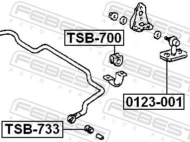 Febest TSB733 Опора, стабілізатор