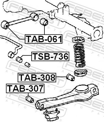 Febest TSB736 Опора, стабілізатор