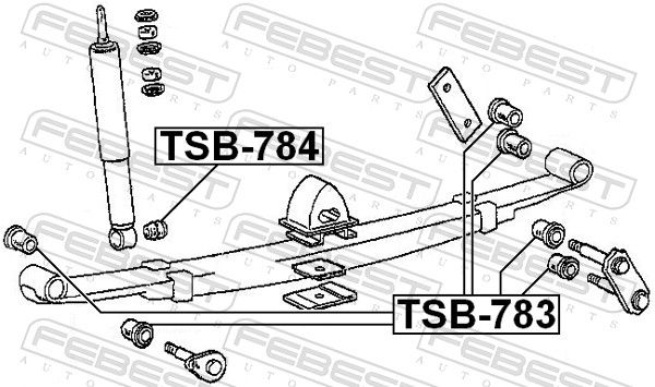 Febest TSB784 Втулка заднього Амортизатора
