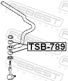 Febest TSB789 Втулка, амортизатор