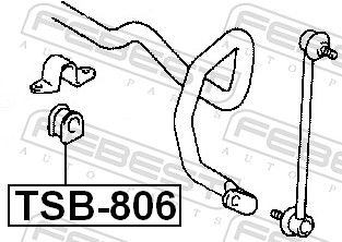 Febest TSB806 Опора, стабілізатор