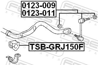 Febest TSBGRJ150F Втулка переднього стабілізатора D28