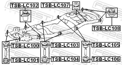 Febest TSBLC101 Подушка рами