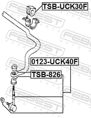 Febest TSBUCK30F втулка переднього стабілізатора d28