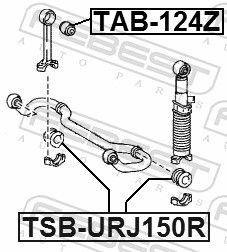 Febest TSBURJ150R Втулка заднього стабілізатора d30