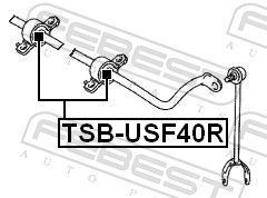 Febest TSBUSF40R Втулка заднього стабілізатора комплект