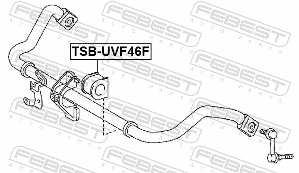 Febest TSBUVF46F Втулка переднього стабілізатора d36