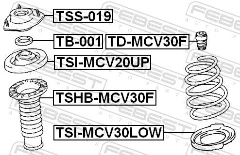 Febest TSHBMCV30F Захисний ковпачок/гофрований кожух, амортизатор