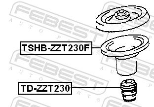 Febest TSHBZZT230F Пильовик переднього амортизатора