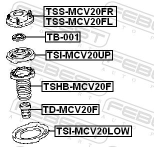 Febest TSIMCV20LOW Проставка пружини нижня