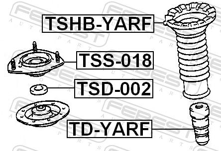 Febest TSS018 Верхня опора, стійка амортизатора