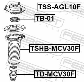 Febest TSSAGL10F Верхня опора, стійка амортизатора