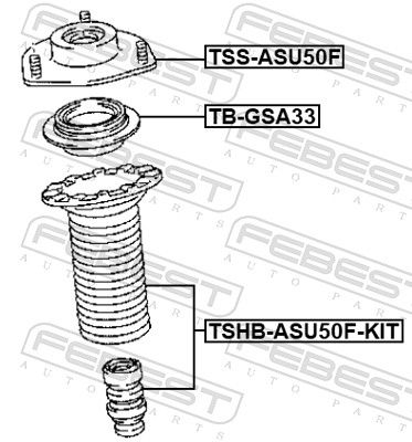 Febest TSSASU50F Верхня опора, стійка амортизатора