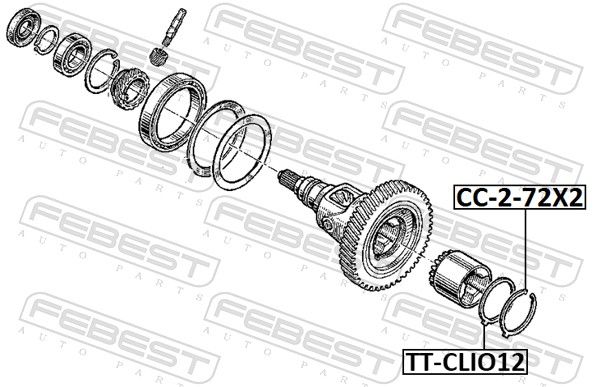 Febest TTCLI012 Кільце стопорне ring