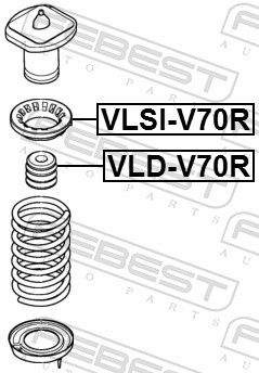 Febest VLDV70R Відбійник заднього амортизатора