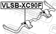 Febest VLSBXC90F Опора, стабілізатор