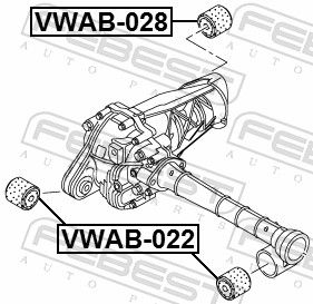 Febest VWAB028 сайлентблок подушки диференціала