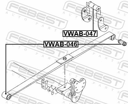 Febest VWAB046 Сайлентблок задньої ресори
