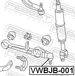 Febest VWBJB001 Пильовик опори кульової нижнього важеля 29x23.2x18.6